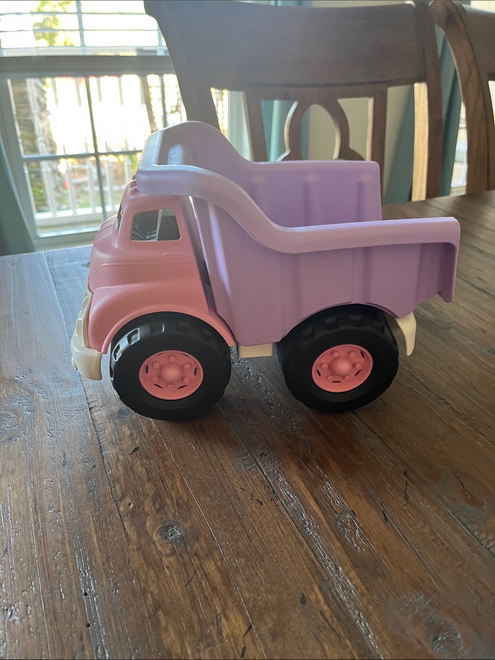 Green Toys Pink & Purple Dump Trunk
Made from recycled plastic.